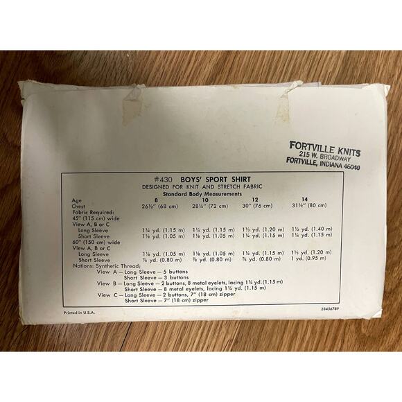 UNCUT Vintage 1970s Kwik Sew 430 Sewing Pattern Boy Size XS - XL Sport Shirt - Picture 2 of 2